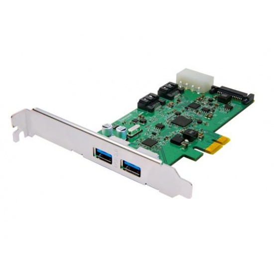 Transcend Expansion PCI Express Card 2x USB 3.0 / 2x SATA-III Image