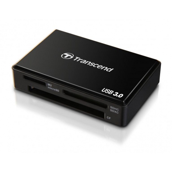 Transcend USB3.0 Super-Speed Multi Card Reader RDF8 Black Image