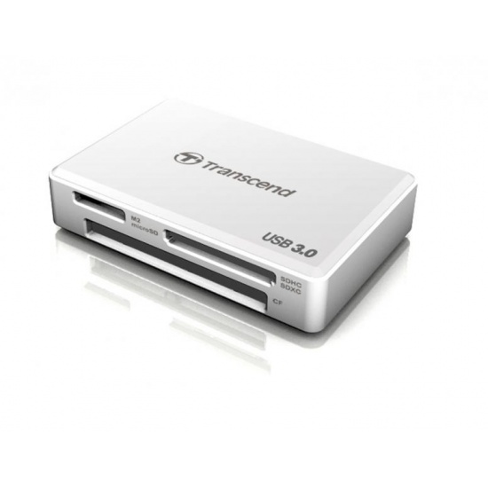 Transcend USB3.0 Super-Speed Multi Card Reader RDF8 White Image