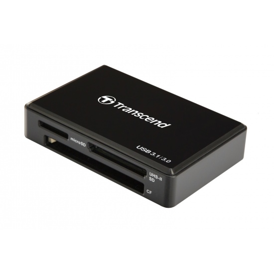 Transcend USB3.1/USB3.0 Multi Card Reader Supports SDXC, SDHC, microSDXC, microSDHC, MemoryStick, CF Image