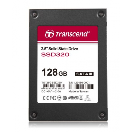 128GB Transcend SATA III SSD320 2.5-inch Solid State Disk Ultra-thin 7mm with mounting bracket Image
