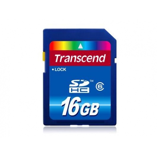 16GB Transcend SDHC CL6 Secure Digital Memory Card Image