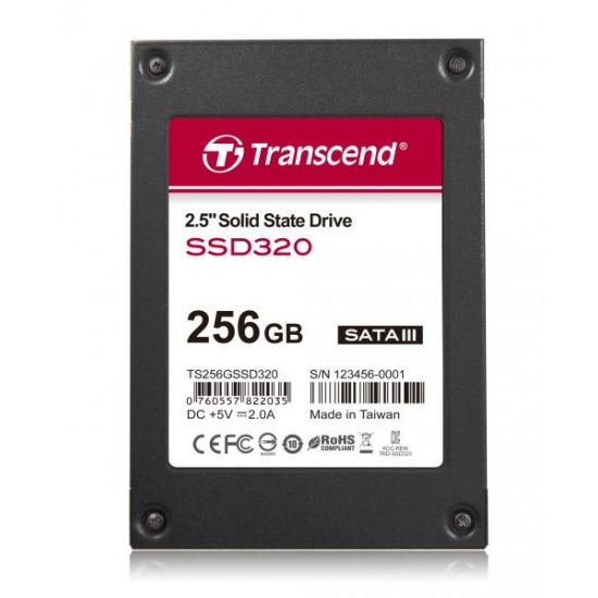 256GB Transcend SATA III SSD320 2.5-inch Solid State Disk Ultra-thin 7mm with mounting bracket Image