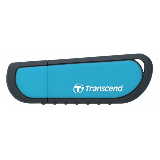 32GB Transcend JetFlash V70 Rugged USB Drive (blue/gray) Image