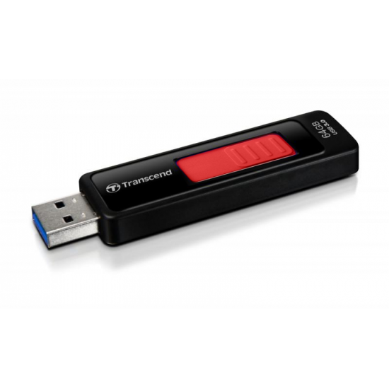 64GB Transcend JetFlash 760 Super Speed USB3.0 Flash Drive (Black/Red) Image