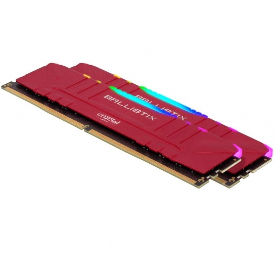 16GB Crucial 3200MHz DDR4 Dual Memory Kit (2 x 8GB) - Red Image