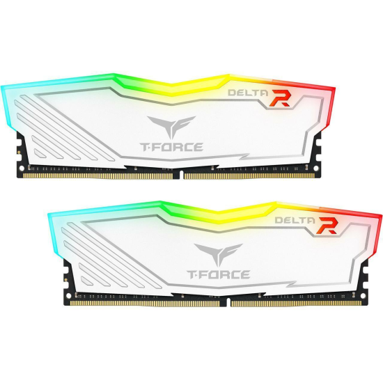 32GB Team Group T-Force Delta RGB DDR4 3600MHz CL18 Dual Channel Memory Kit (2 x 16GB) - White Image