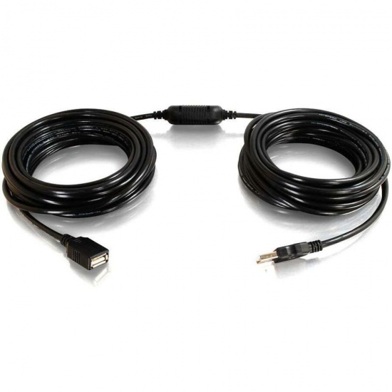 C2G 25FT USB Type-A Female to USB Type-A Male Active Extension Cable - Black Image