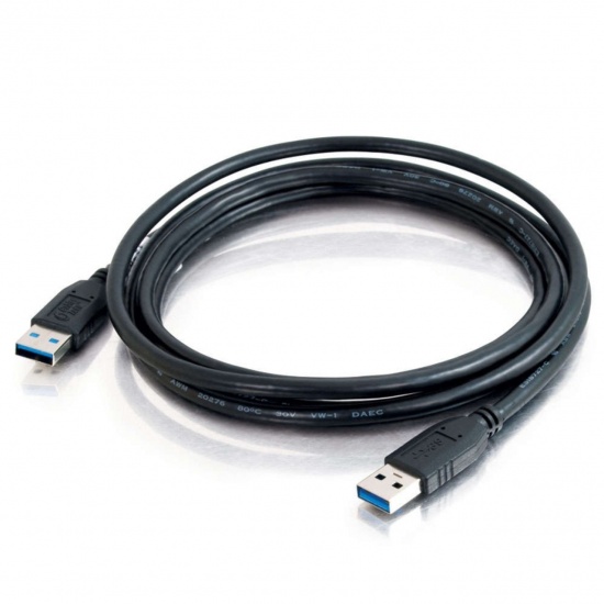 C2G SuperSpeed 3.3FT USB Type-A Male to USB Type-A Male Cable - Black Image