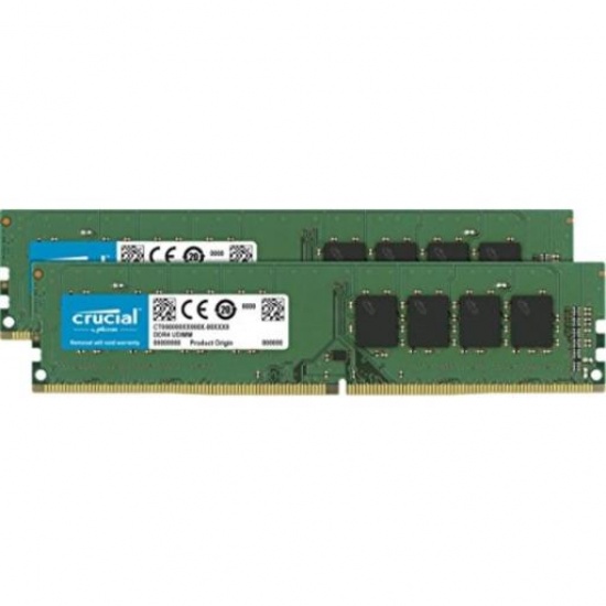32GB Crucial DDR4 2400MHz PC4-19200 CL17 1.2V Dual Memory Kit (2 x 16GB) Image