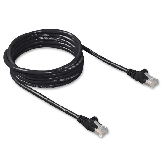 10FT Belkin RJ45 Male To RJ45 Male CAT6 Molded Snagless Ethernet Patch Cable - Black Image