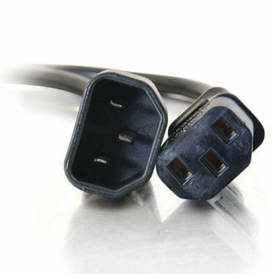 C2G 3FT 16AWG C13 To C14  Power Extension Cable - Black Image