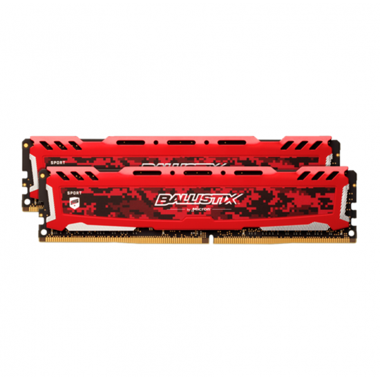 8GB Crucial Ballistix Sport LT 2400MHz DDR4 Dual Memory Kit (2x4GB) - Red Image