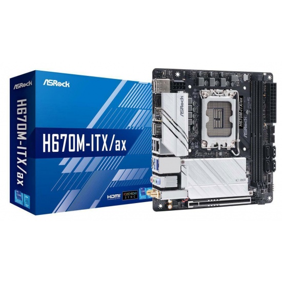Asrock H670M-ITX/AX Intel H670 LGA 1700 Mini ITX DDR4 Motherboard Image
