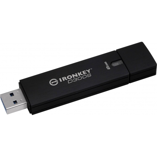 8GB Kingston IronKey D300S USB3.0 Flash Drive - Black Image