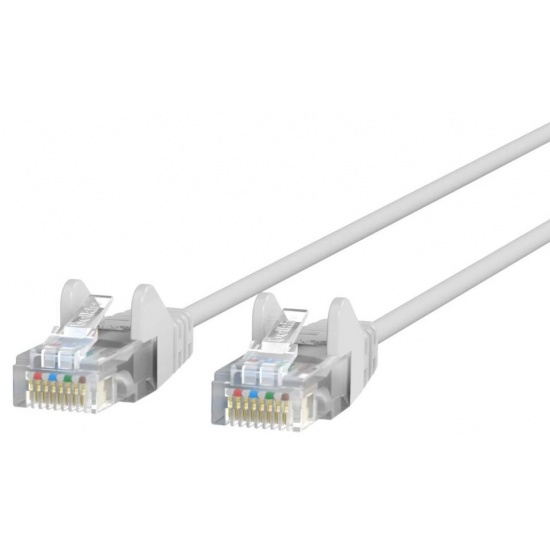 1FT Belkin Slim RJ45 Male to RJ45 Male Molded Snagless Patch Cable -  White Image