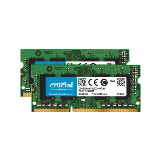 8GB Crucial DDR3 SO DIMM 1066MHz PC3-8500 CL7 1.5V Dual Memory Kit (2 x 4GB) Image