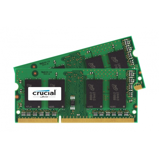 16GB Crucial DDR3 SO-DIMM PC3-12800 1600MHz CL11 1.35V Dual Memory Kit (2 x 8GB) Image