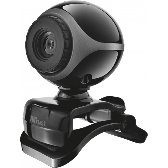 Trust Exis 640 x 480 Pixels 30FPS Clamp Webcam - Black, Silver Image