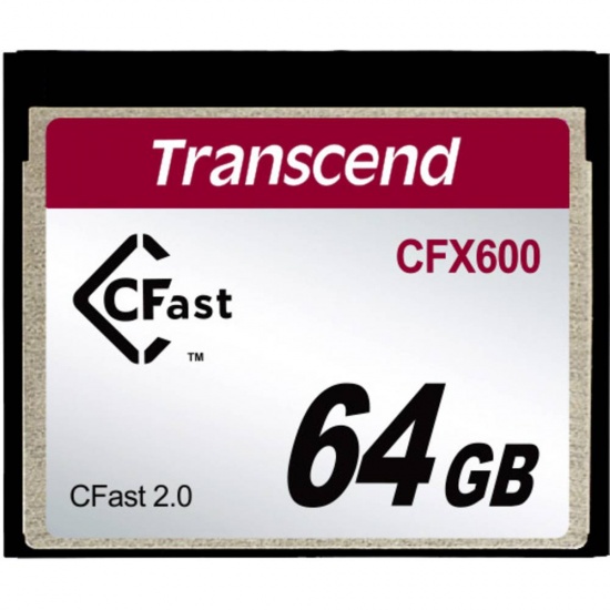64GB Transcend CFX600 CFast 2.0 Memory Card Image