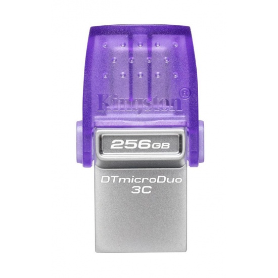 256GB Kingston Technology DataTraveler MicroDuo 3C USB3.2 Type-A With USB Type-C Flash Drive - Purple Image