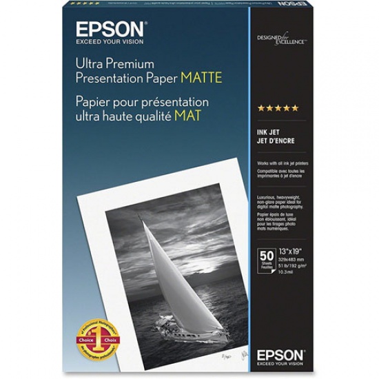 Epson Premium 13x19 Semi-Glossy Photo Paper - 20 Sheets Image