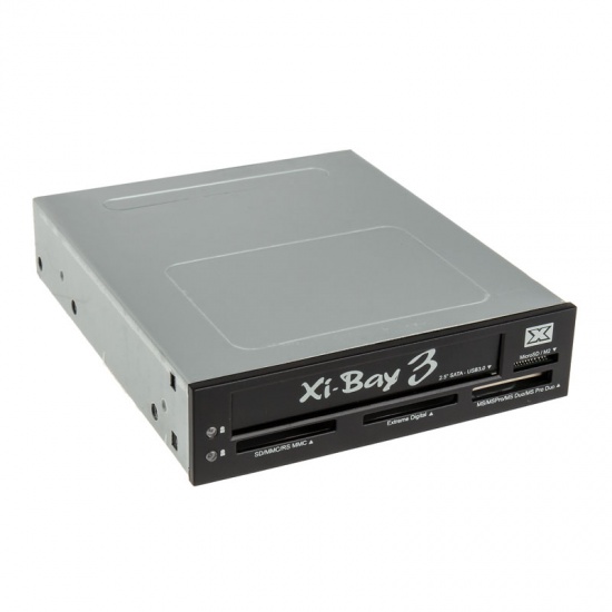 Xigmatek Xi-Bay3 USB3.0 Internal Card Reader - Black Metallic Image