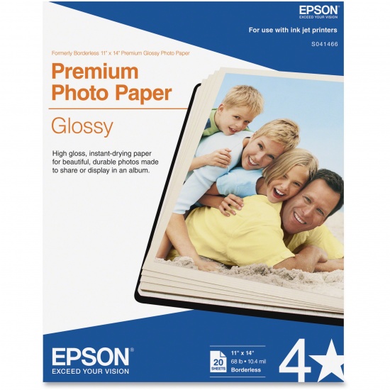 Epson Premium 11x14 Borderless Glossy Photo Paper - 20 Sheets Image