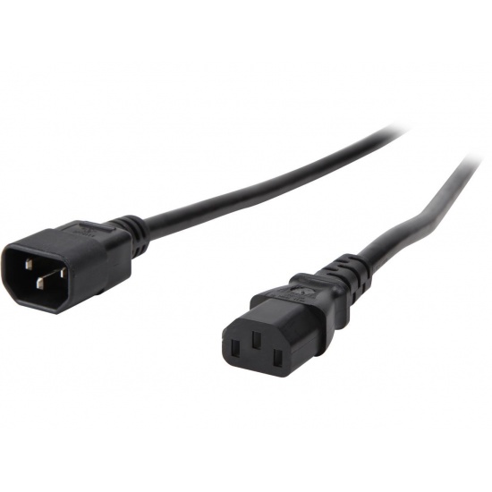 C2G 6FT C14 To C13 Computer Power Extension Cord - Black Image