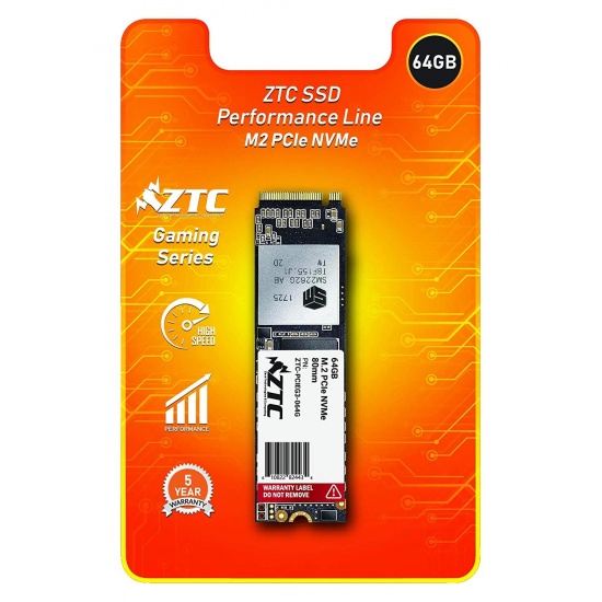 64GB ZTC M.2 NVMe PCIe 2280 80mm High-Endurance SSD Solid State Disk
