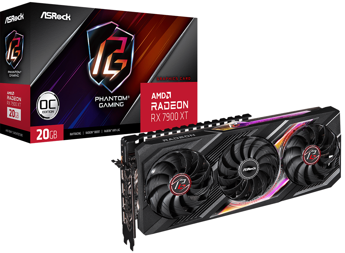 ASRock Phantom AMD Radeon RX 7900 XT GDDR6 Gaming Graphics Card