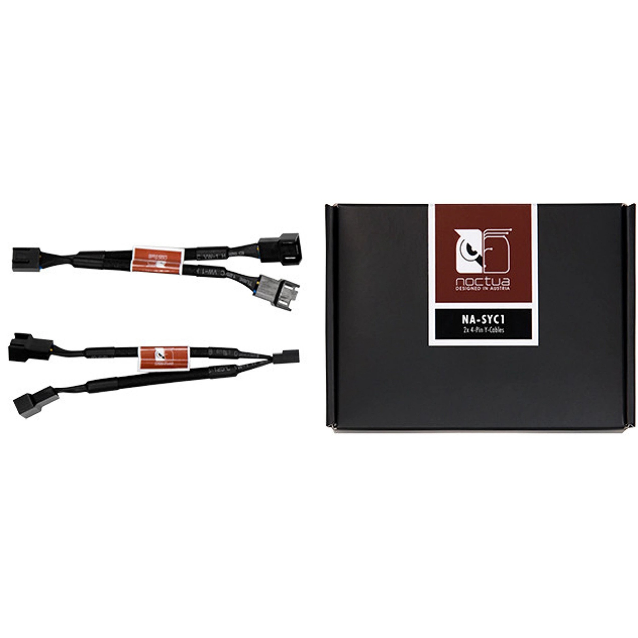 Noctua 4-pin PWM Computer Power Cable - 2 Pack - Black