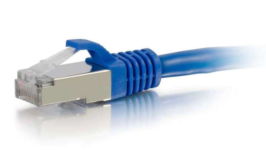 1FT C2G Cat6a RJ-45 Male To RJ-45 Male Networking Cable - Blue 