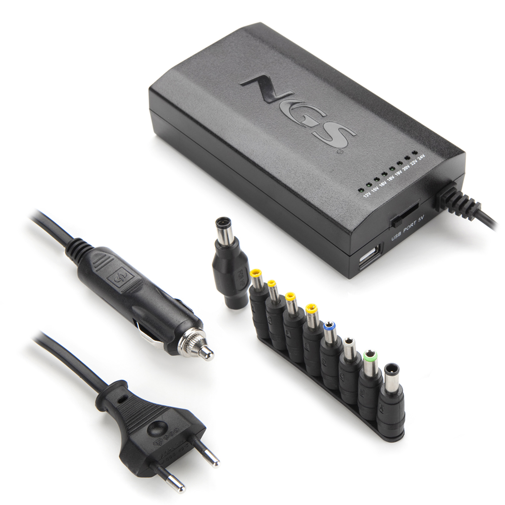 NGS 90W Universal Wall/Car Laptop Charger  CW-100 Evolution