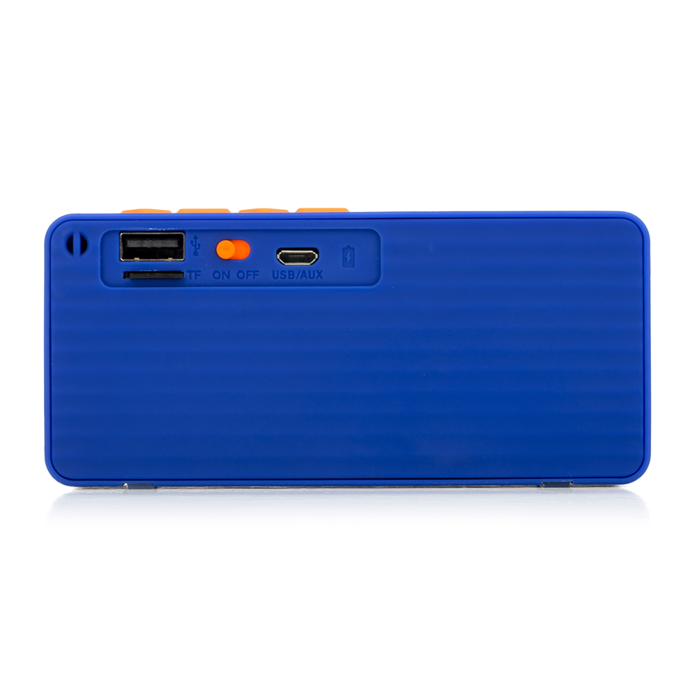 NGS Roller Flash LED Wireless BT Speaker with USB Port, MicroSD slot and FM Radio - Blue Edition