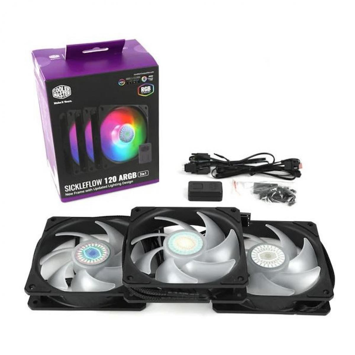 Cooler Master SickleFlow 120 ARGB 12 cm Black 3 pc(s) Computer Case Fan