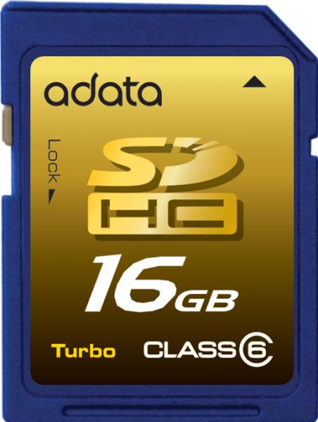 16GB A-Data Turbo Secure Digital SDHC CL6 Memory Card