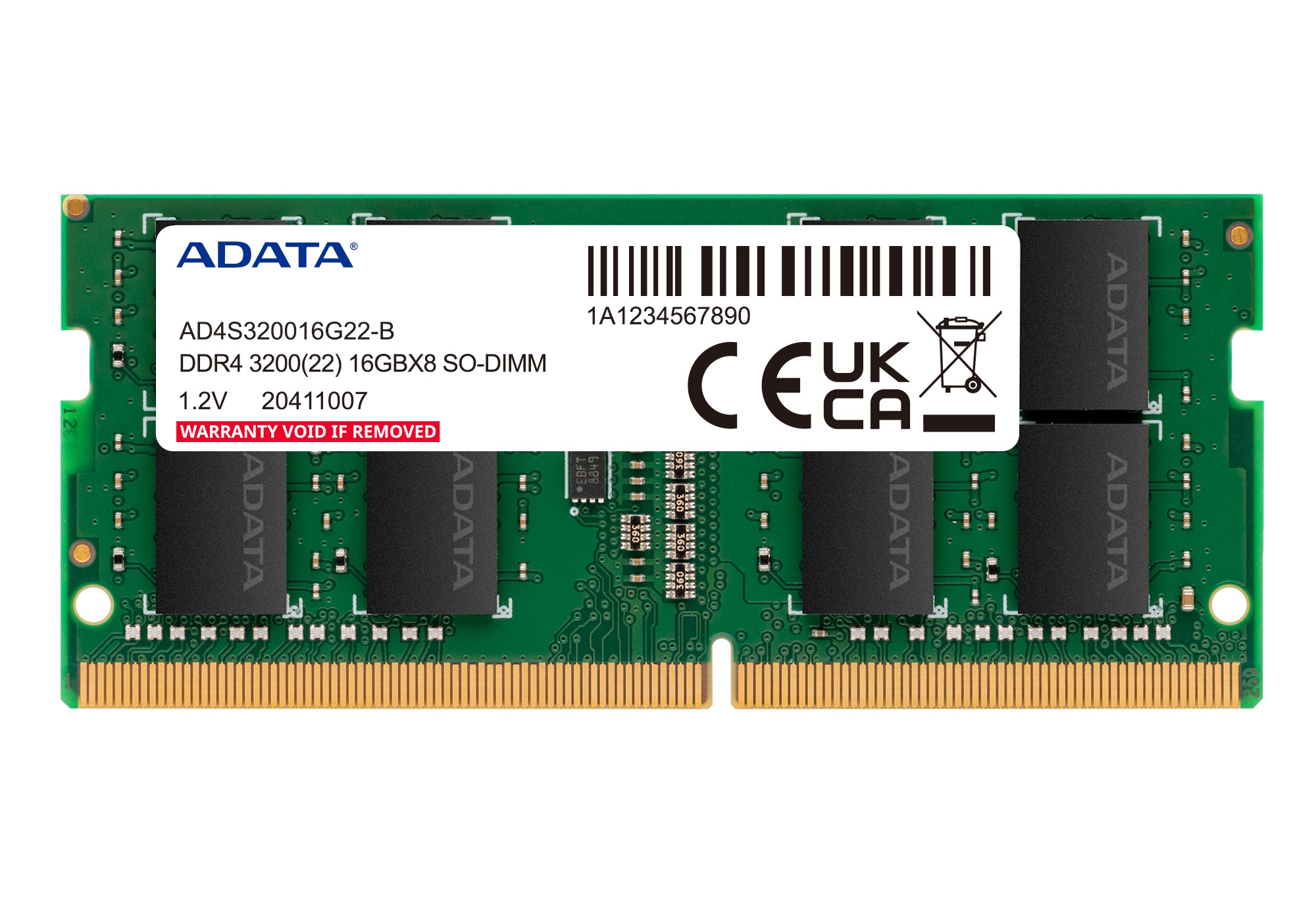 16GB AData DDR4 SO-DIMM 3200MHz Laptop Memory Module CL22 1.2V
