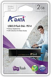 2Gb A-Data PD14 USB2.0 Flash Drive Glossy Design