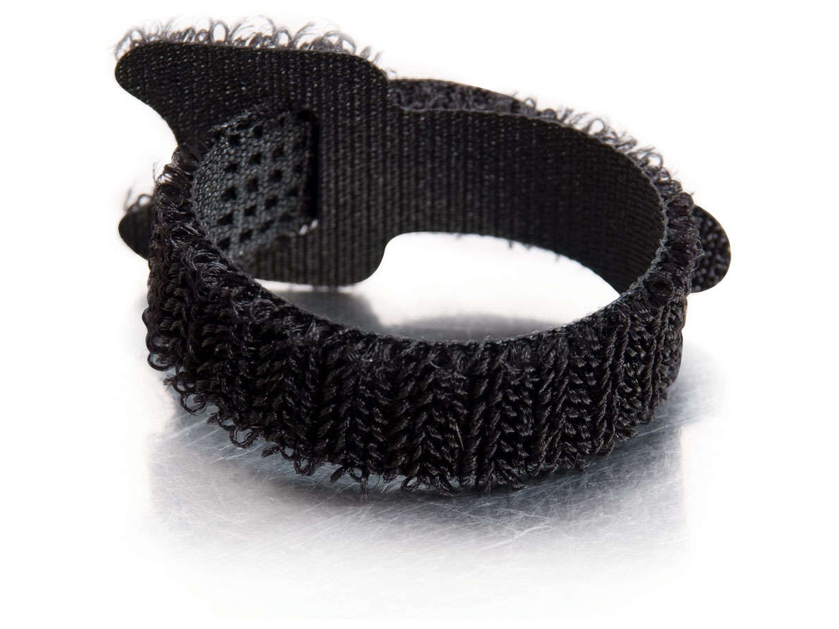 C2G 6-inch Hook and Loop Cable Management Straps 12-Pack Black