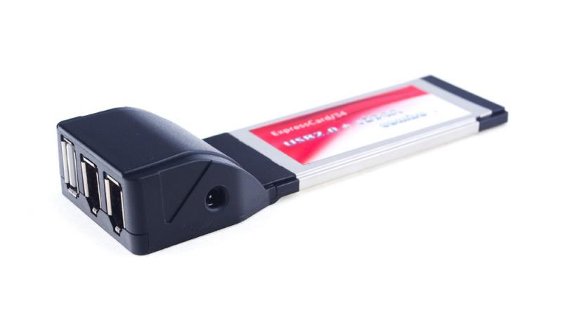 ExpressCard/34 adapter with 2x FireWire 400 and 1x USB2.0 ports