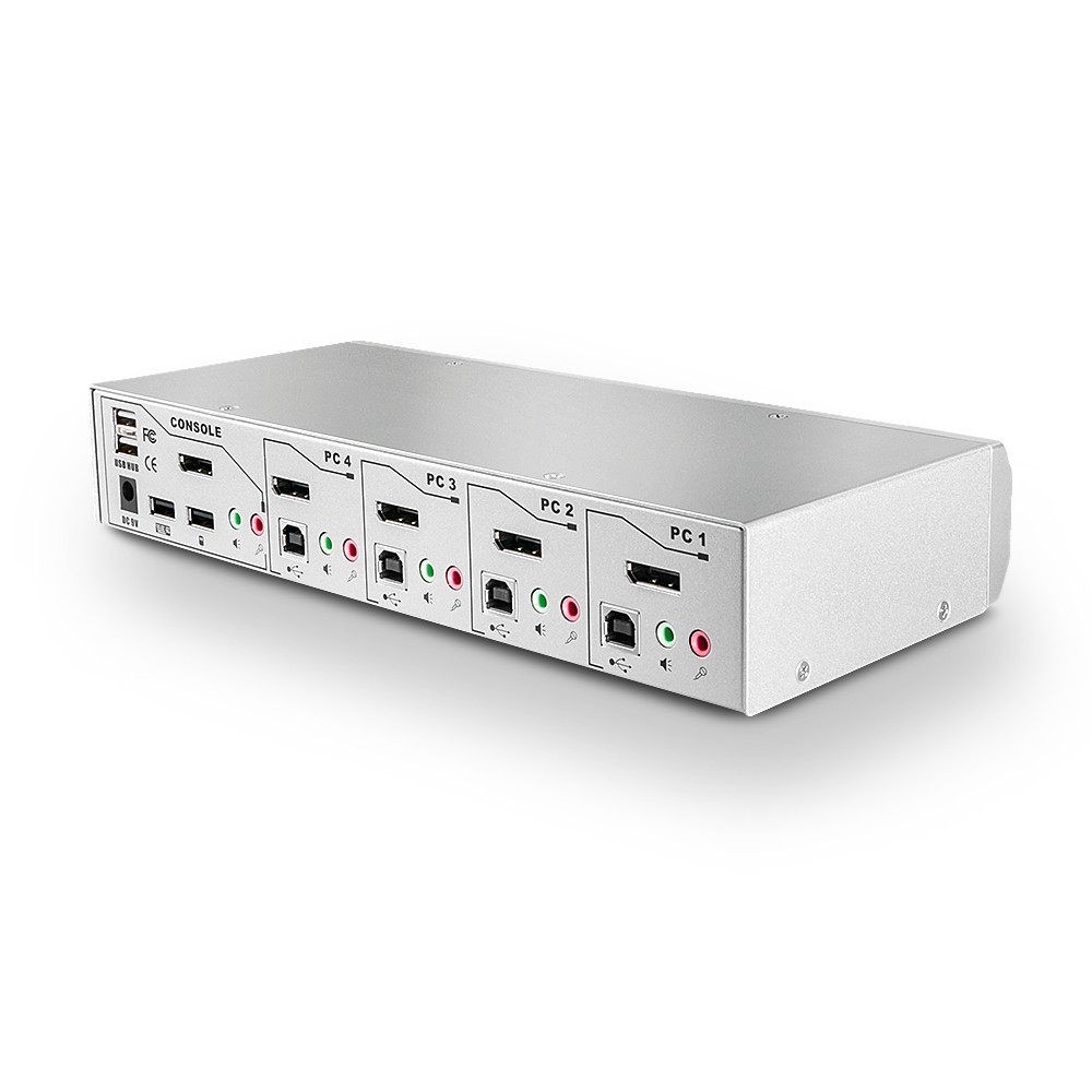 Lindy 4 Port DisplayPort 1.2 KVM Switch Pro