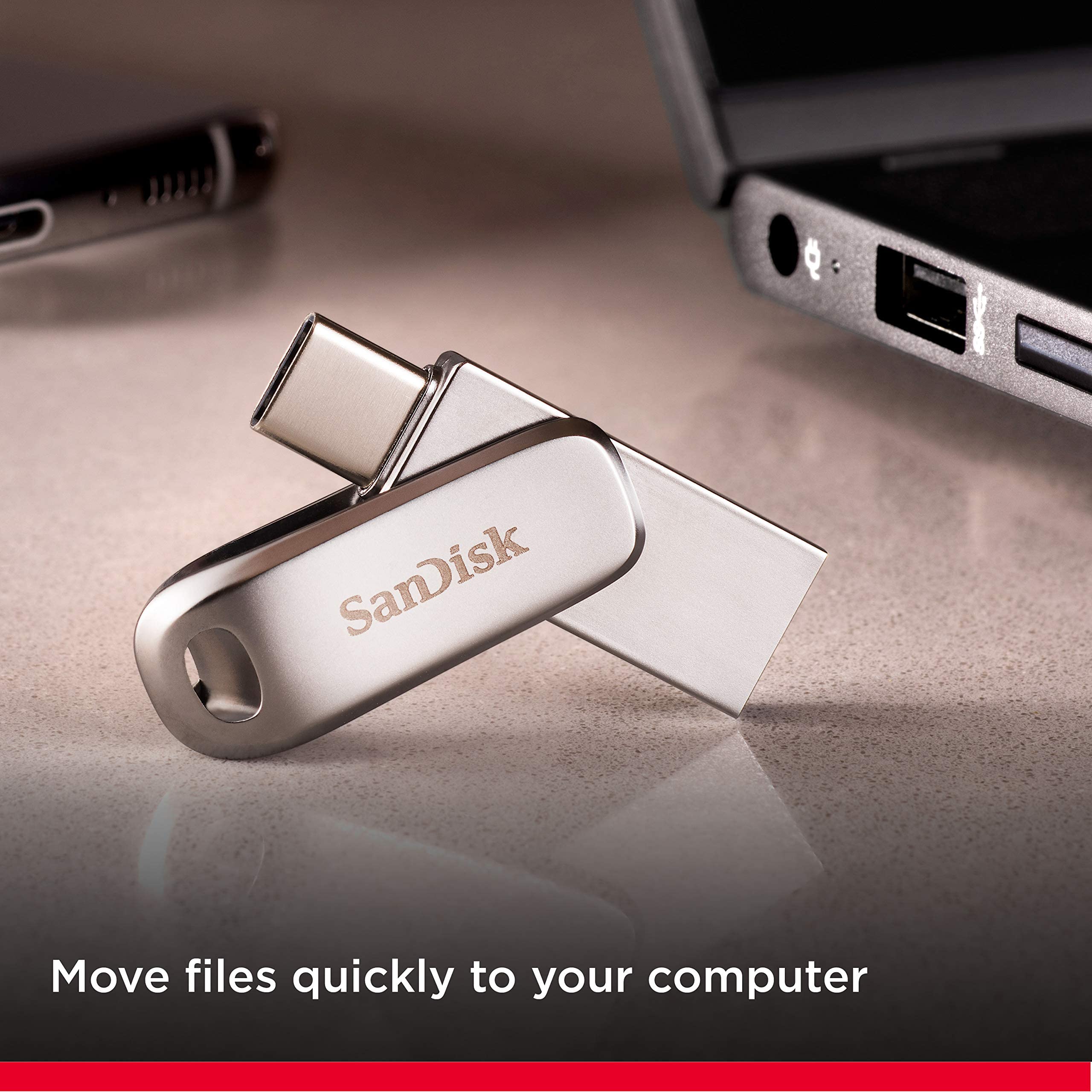 SanDisk Ultra Dual Drive Luxe USB flash drive 128 GB USB Type-A / USB ...