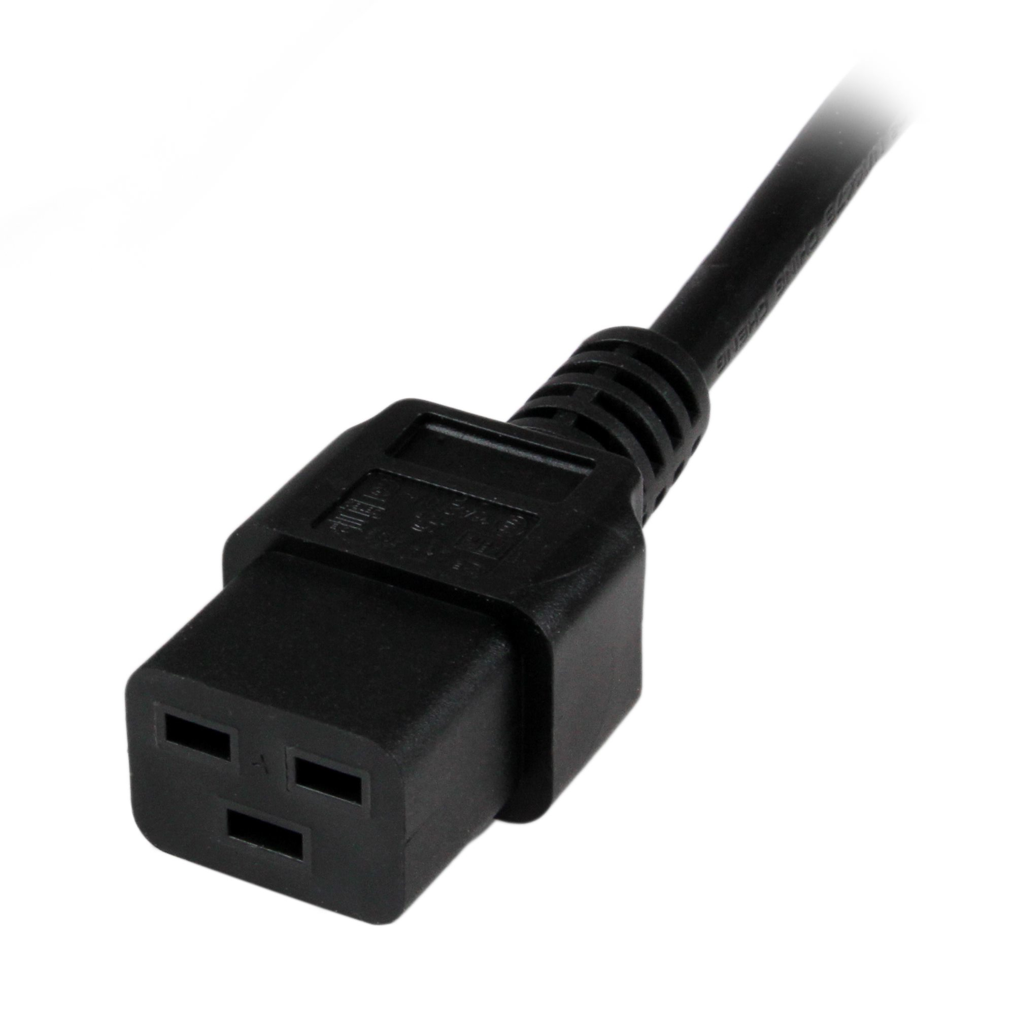 StarTech.com 2m (6ft) Computer Power Cord, 16AWG, EU Schuko to C19, 16A ...