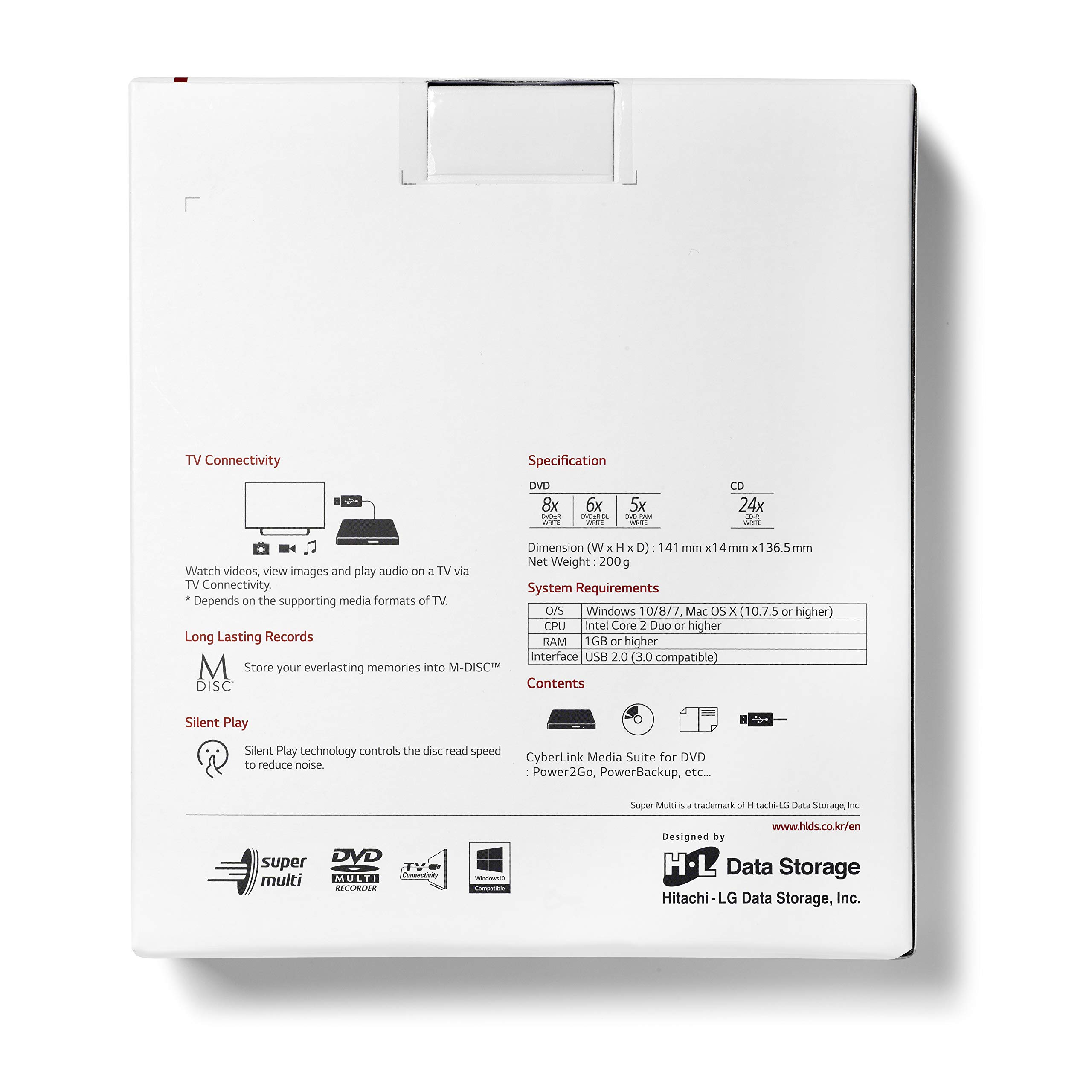 Hitachi-LG Slim Portable DVD-Writer