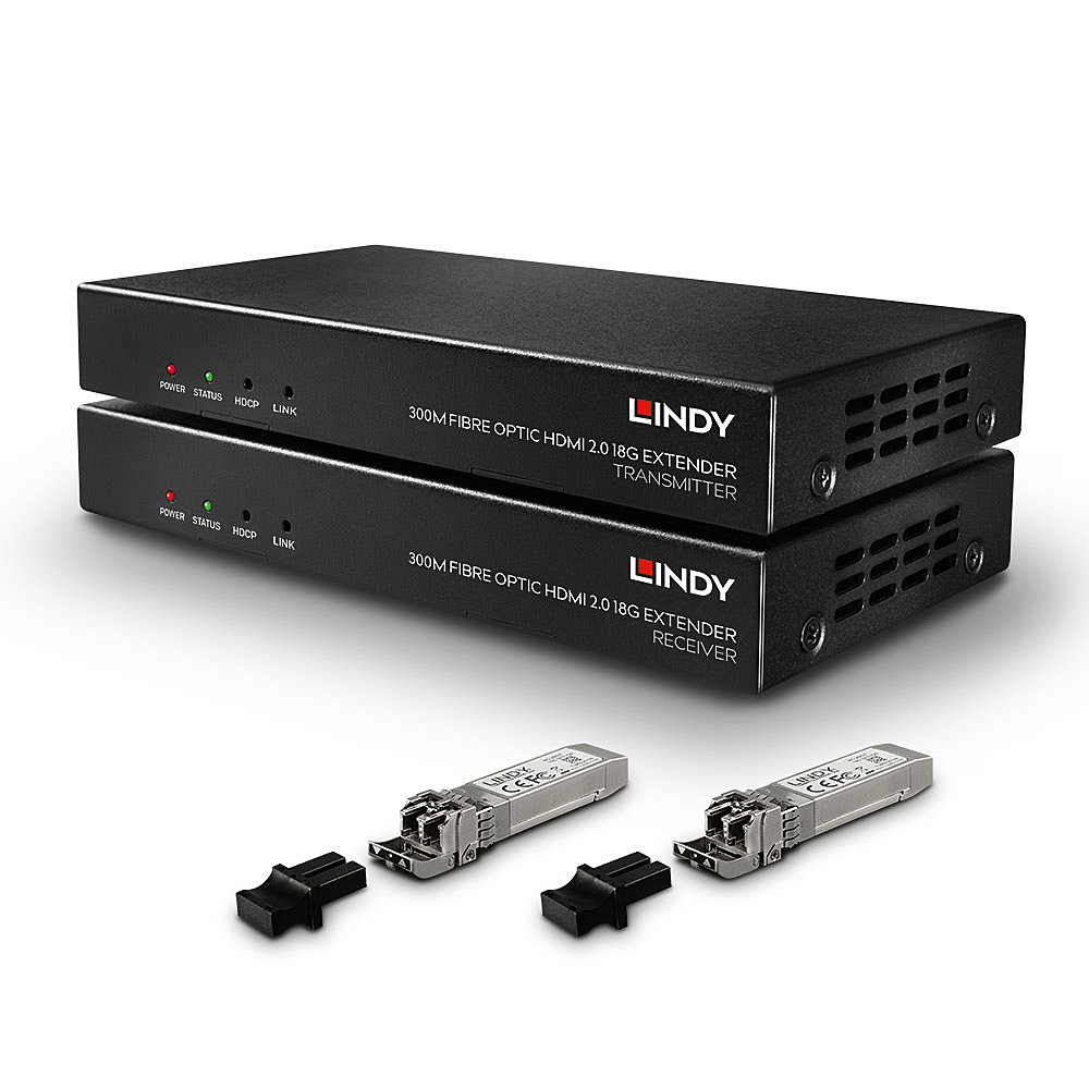 Lindy 300m Fibre Optic HDMI 18G & IR Extender