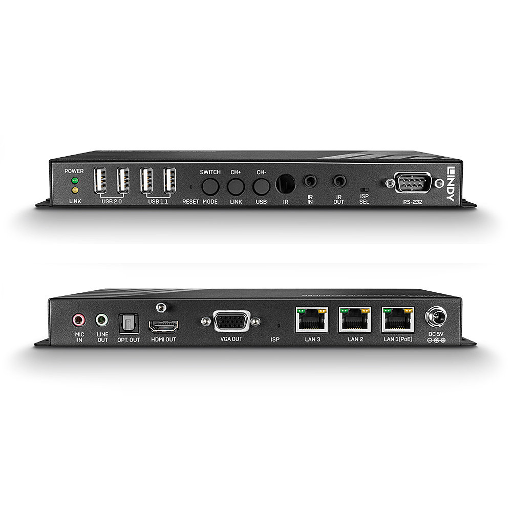 Lindy 4K HDMI & USB over IP Extender, Receiver