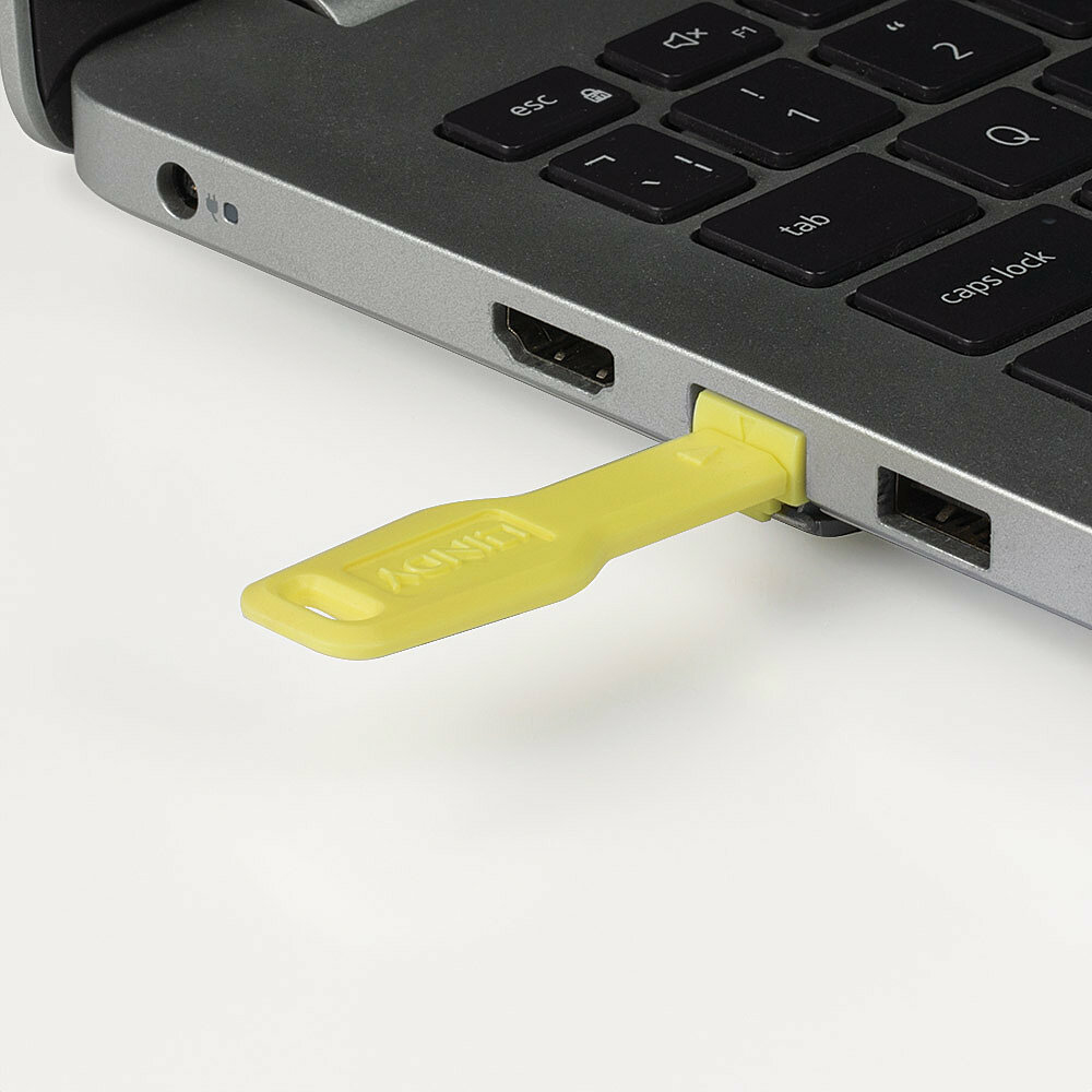 Lindy RJ45 Port Blocker key, Yellow