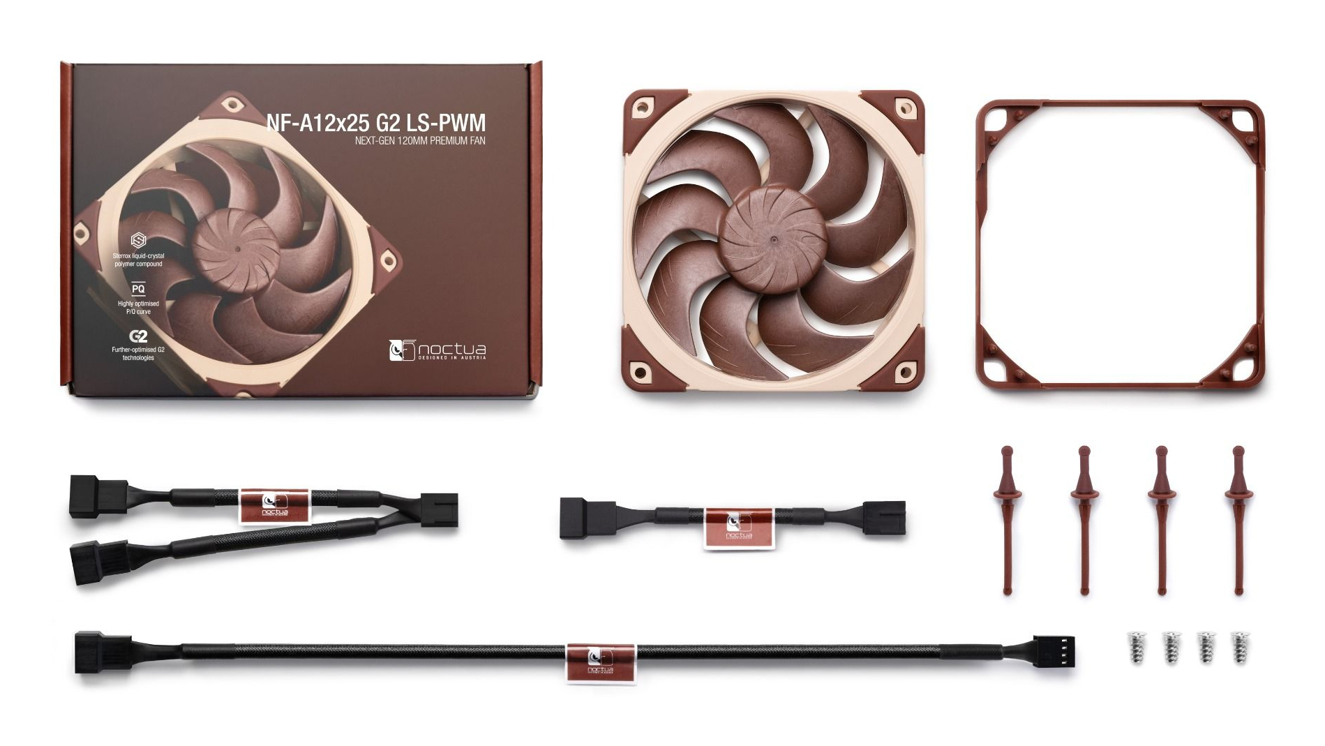 Noctua NF-A12X25 G2 LS-PWM computer cooling system Computer case Fan 12 cm Beige 1 pc(s)