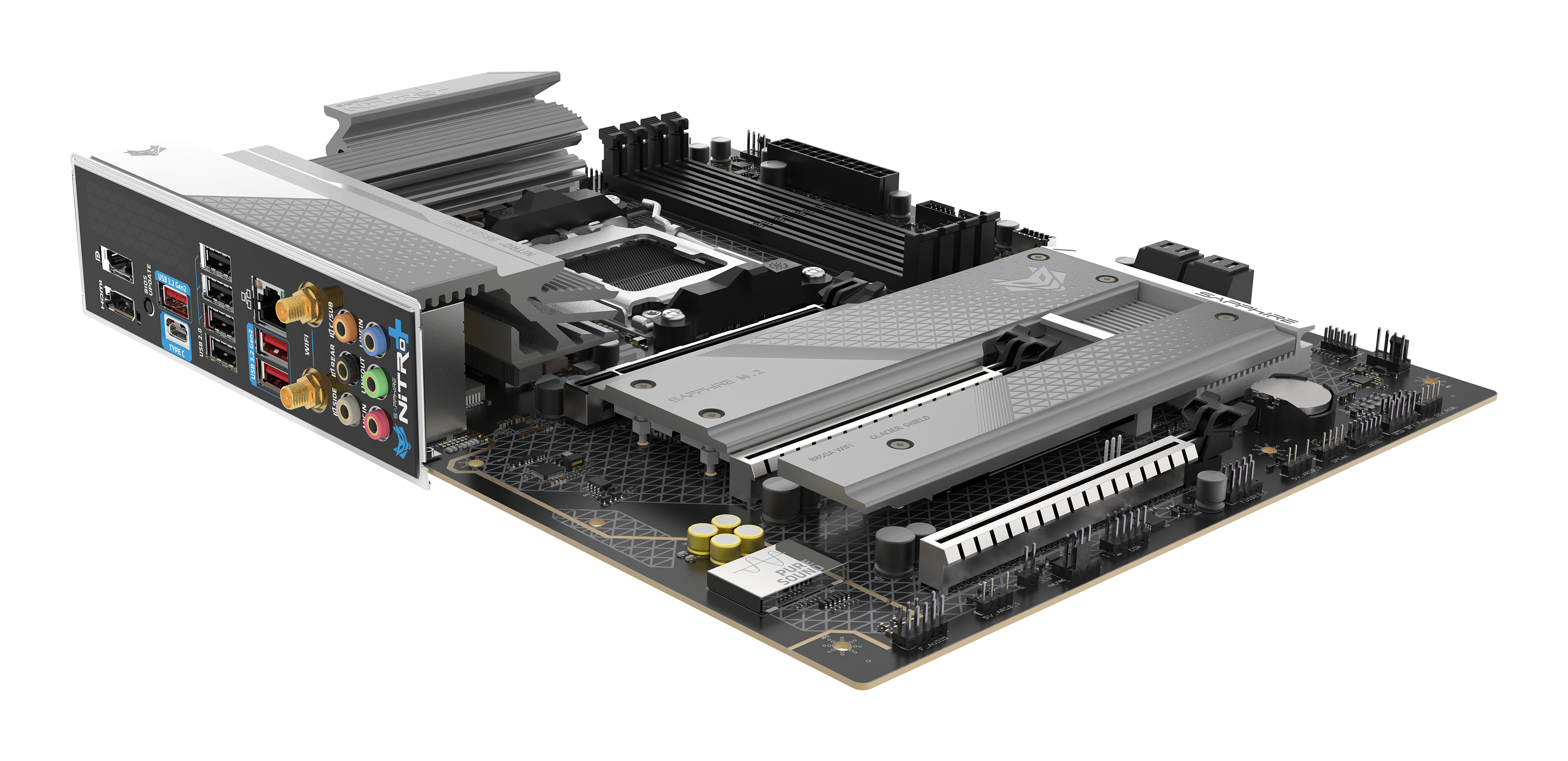 Sapphire NITRO+ B850A WIFI 7 AMD B850 Socket AM5 micro ATX